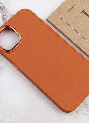 Tpu чохол bonbon metal style для apple iphone 14 (6.1") помаранчевий / papaya