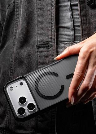 Чохол tpu space octagon with magsafe для apple iphone 17 pro (6.3") carbon black