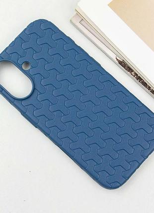 Чохол tpu weaving для apple iphone 16 (6.1") blue