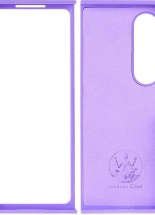 Чехол foldables silicone cover lakshmi (aaa) для samsung galaxy z fold4 сиреневый / dasheen