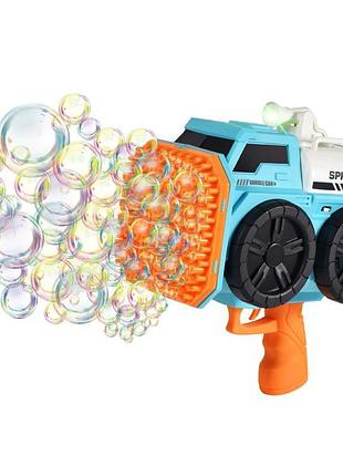 Пистолет с мыльными пузырями sht kb1295 truck на 139 отверстий + 2xbottle 60ml blue