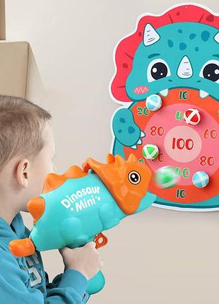 Интерактивная игра dinosaur athletics gun на липучках + мишень green