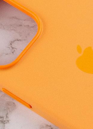 Чохол silicone case (aaa) with magsafe and animation для apple iphone 13 pro (6.1") помаранчевий / marigold 7