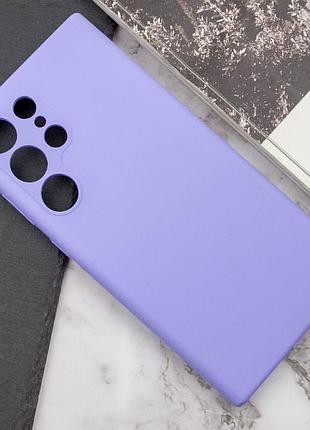 Чехол silicone cover lakshmi full camera (aaa) для samsung galaxy s24 ultra сиреневый / dasheen