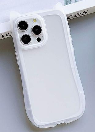 Чехол tpu cat для apple iphone 14 pro max (6.7") transparent