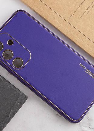 Шкіряний чохол xshield для samsung galaxy s24 фіолетовий / ultra violet