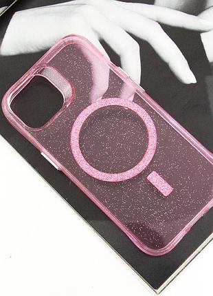 Чохол tpu radiance with magsafe для apple iphone 15 (6.1") pink
