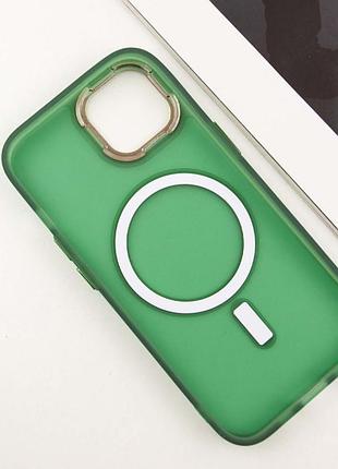 Чохол tpu+pc lily with magsafe для apple iphone 14 (6.1") army green