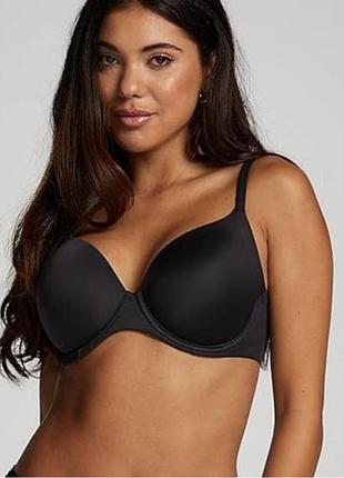 Базовий гладкий бюсгалтер чорний asos р. eu 90 j uk 40g на великий бюст