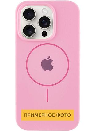Чохол silicone case full protective (aa) with magsafe для apple iphone 16 (6.1") рожевий / light pink