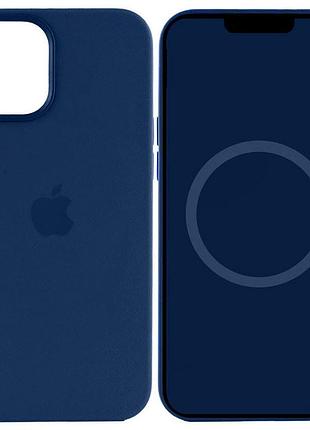 Чехол silicone case (aaa) with magsafe and animation для apple iphone 15 pro (6.1") синий / storm blue