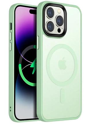 Чохол ummi colorful with magsafe для apple iphone 13 pro (6.1") м'ятний / matcha green