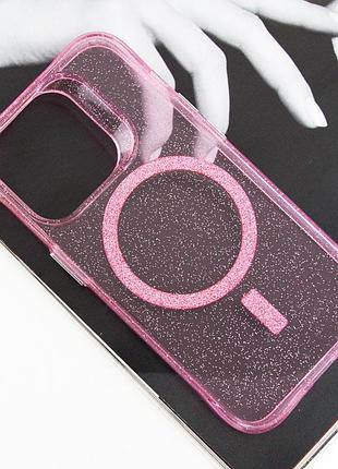 Чохол tpu radiance with magsafe для apple iphone 14 pro (6.1") pink