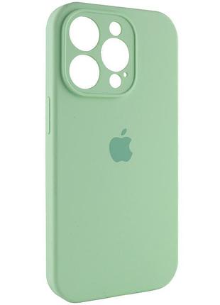 Чехол silicone case full camera protective (aa) для apple iphone 14 pro max (6.7") зеленый / pistachio 3