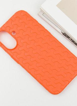 Чохол tpu weaving для apple iphone 16 (6.1") orange