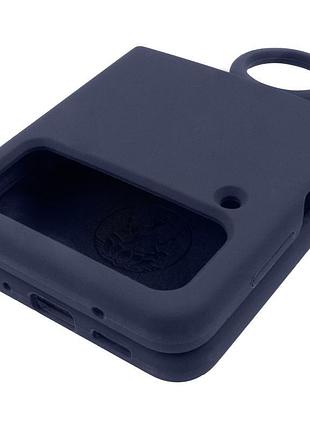 Чехол foldables silicone cover lakshmi (aaa) для samsung galaxy z flip4 темно-синий / midnight blue