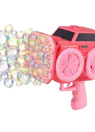 Пистолет с мыльными пузырями sht kb1294 car на 139 отверстий + 2xbottle 60ml pink