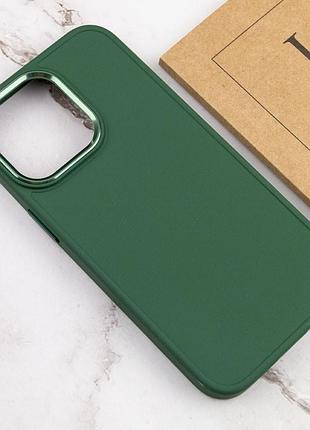 Tpu чохол bonbon metal style для apple iphone 14 pro (6.1") зелений / army green