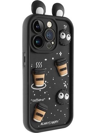 Чехол tpu toys case with ears для apple iphone 13 pro max (6.7") black