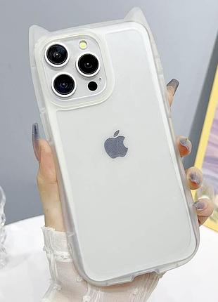 Чохол tpu cat для apple iphone 13 pro (6.1") transparent