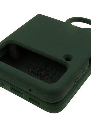 Чехол foldables silicone cover lakshmi (aaa) для samsung galaxy z flip4 зеленый / cyprus green