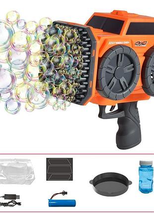 Пистолет с мыльными пузырями sht kb1294 car на 139 отверстий + 2xbottle 60ml orange