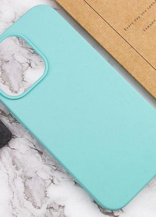 Чохол silicone case full protective (aa) no logo для apple iphone 14 pro (6.1") бірюзовий / marine green 2