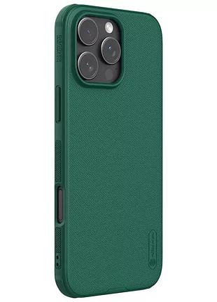 Чехол nillkin matte pro для apple iphone 16 pro max (6.9") зеленый / deep green