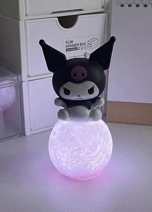 Нічник світильник куромі (kuromi) sanrio на місяці