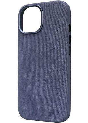 Чохол denim with magsafe для apple iphone 14 (6.1") blue