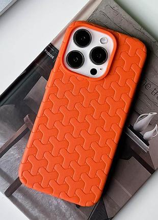 Чохол tpu weaving для apple iphone 14 pro max (6.7") orange