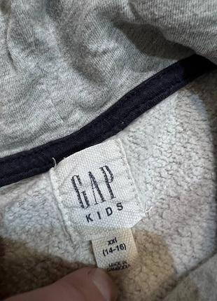 Оригинальное подростковое худи gap на рост 158 164 серое с капюшоном свободное подростковая кофта гап батник подростковый толстовка серая _1 5