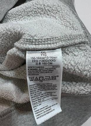 Оригинальное подростковое худи gap на рост 158 164 серое с капюшоном свободное подростковая кофта гап батник подростковый толстовка серая _1 4