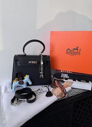 Hermès kelly | médium black / silver premium