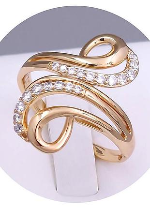 Каблучка жіноча медзолото xuping jewelry 18k. р 16., 17. 17