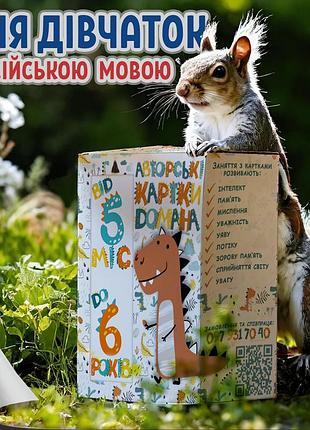 Подарунковий бокс карток домана ‘‘для дівчаток’’ – розвиваючі картки для дітей, російською мовою, 10 наборів