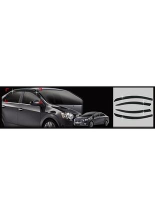 Дефлекторы окон ветровики chevrolet aveo 2012- sedan
