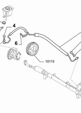 Трубка насоса гідропідсилювача 1,8 alfa 159