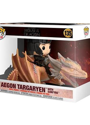Фігурка funko pop фанко поп house of the dragon rides deluxe aegon targaryen with sunfyre