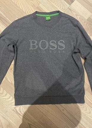 Кофта (лонгслів) hugo boss green, розмір m, slimfit