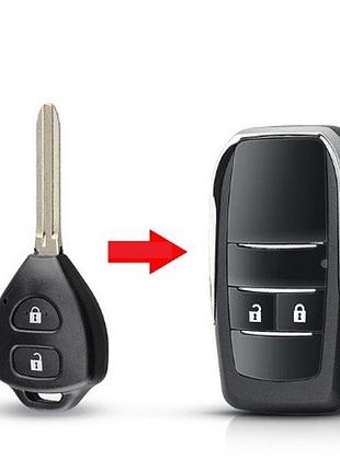Викидний ключ для переробки штатного ключа toyota rav4 corolla prado camry 2 кнопки