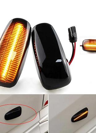 Led покажчики повороту на крило mercedes w210 w202 w208 vito w638 чорні