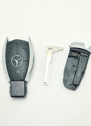 Корпус смарт ключа 3 кнопки mercedes рыбка новый тип с держателем батарейки