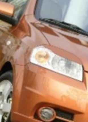 Реснички на фары chevrolet aveo 2005- тип1