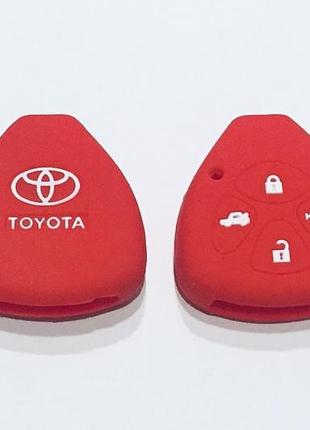 Силиконовый чехол на ключ toyota 4 кнопки
