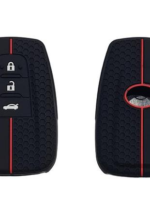 Силиконовый чехол на смарт ключ toyota prado camry rav4 highlander land cruiser avensis auris corolla 3кн