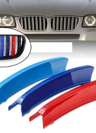 Накладка решетки радиатора bmw x3 e83 2007-2010 м-стиль