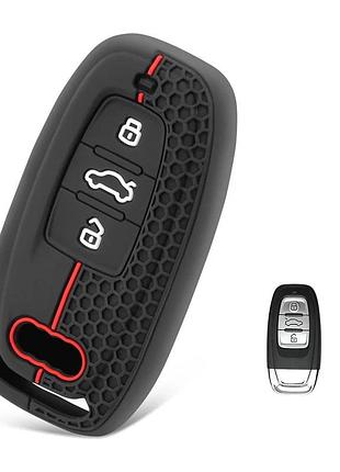 Силиконовый чехол на смарт ключ audi 3 кнопки