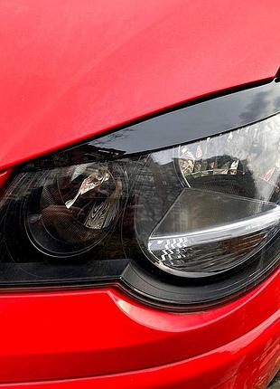 Реснички на фары vw volkswagen polo 2005-2009