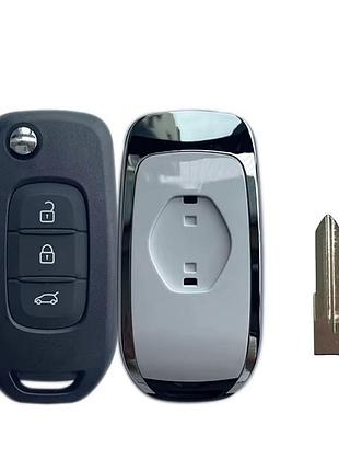 Ключ выкидной renault 3 новый тип 3 кнопки vac102